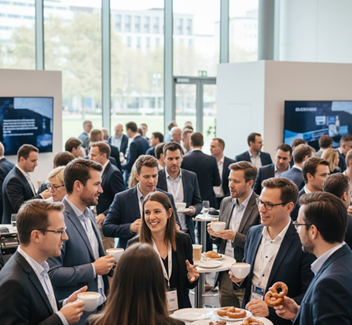 Virtuelles Bild, das Personen beim Networken zeigt